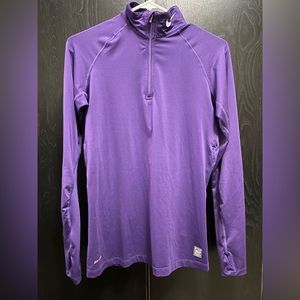 NIKE DRI-FIT COMPRESSION 1/4 zip pullover size M royal purple